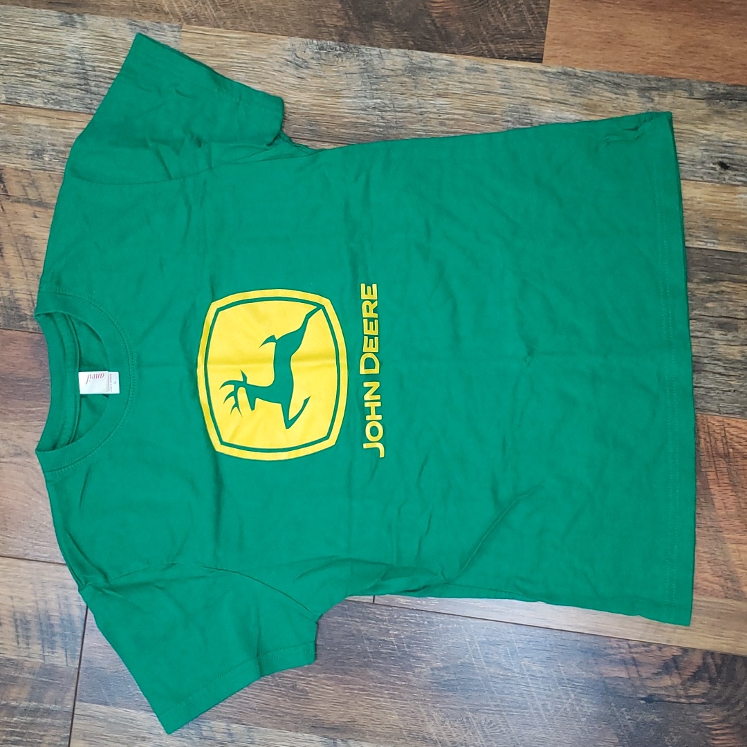 John Deere Green And Yellow Shortsleeve Logo Tee By Anvil Size Large